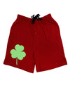 Traditional Irish Shamrock Adult Lounge Shorts - Red- Medium-Lounge Shorts-TooLoud-Davson Sales