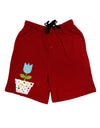 Easter Tulip Design - Blue Adult Lounge Shorts - Red or Black by TooLoud-Lounge Shorts-TooLoud-Black-Small-Davson Sales