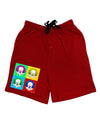 Clown Face Pop Art 2 Adult Lounge Shorts-Lounge Shorts-TooLoud-Red-Small-Davson Sales