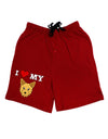 I Heart My - Cute Yorkshire Terrier Yorkie Dog Adult Lounge Shorts - Red or Black by TooLoud-Lounge Shorts-TooLoud-Black-Small-Davson Sales