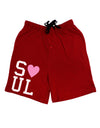 Matching Soulmate Design - Soul - Pink Adult Lounge Shorts - Red or Black by TooLoud-Lounge Shorts-TooLoud-Black-Small-Davson Sales