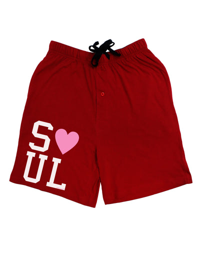 Matching Soulmate Design - Soul - Pink Adult Lounge Shorts - Red or Black by TooLoud-Lounge Shorts-TooLoud-Black-Small-Davson Sales