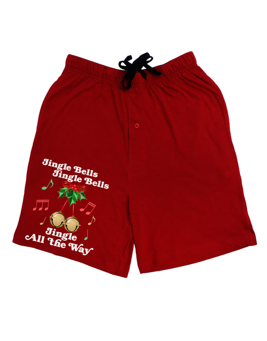 Jingle Bells All the way Adult Lounge Shorts-Lounge Shorts-TooLoud-Red-Small-Davson Sales