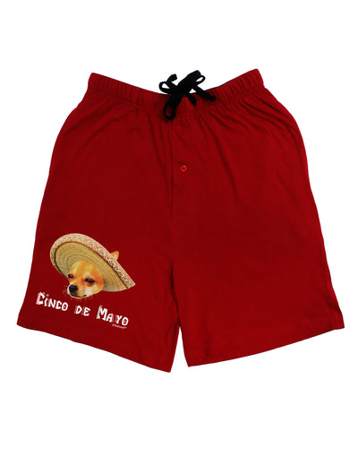 Chihuahua Dog with Sombrero - Cinco de Mayo Adult Lounge Shorts by TooLoud-Lounge Shorts-TooLoud-Black-Small-Davson Sales