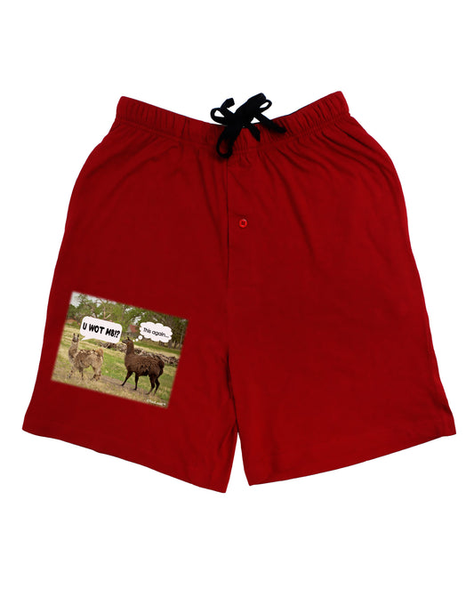 Angry Standing Llamas Adult Lounge Shorts by TooLoud-Lounge Shorts-TooLoud-Red-Small-Davson Sales