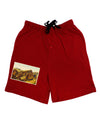 Arizona Mountains Watercolor Adult Lounge Shorts-Lounge Shorts-TooLoud-Red-Small-Davson Sales