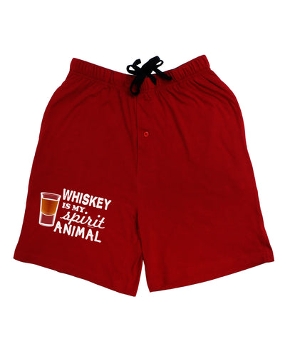 TooLoud Whiskey Is My Spirit Animal Adult Lounge Shorts-Lounge Shorts-TooLoud-Red-Small-Davson Sales