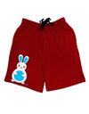 Cute Easter Bunny - Blue Adult Lounge Shorts - Red or Black by TooLoud-Lounge Shorts-TooLoud-Black-Small-Davson Sales