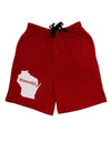 Wisconsin - United States Shape Adult Lounge Shorts - Red or Black-Lounge Shorts-TooLoud-Red-Small-Davson Sales