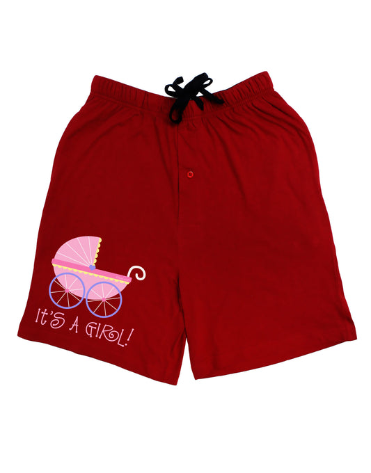 It's a Girl - Baby Carriage Adult Lounge Shorts-Lounge Shorts-TooLoud-Red-Small-Davson Sales