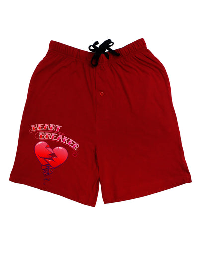 Heart Breaker Cute Adult Lounge Shorts by-Lounge Shorts-TooLoud-Red-Small-Davson Sales