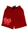Valentine's Day Heart Bow Adult Lounge Shorts - Red- Medium-Lounge Shorts-TooLoud-Davson Sales