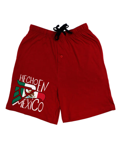 Hecho en Mexico Design - Mexican Flag Adult Lounge Shorts by TooLoud-Lounge Shorts-TooLoud-Black-Small-Davson Sales