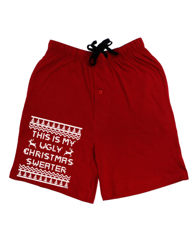 This Is My Ugly Christmas Sweater Adult Lounge Shorts - Red or Black-Lounge Shorts-TooLoud-Red-Small-Davson Sales