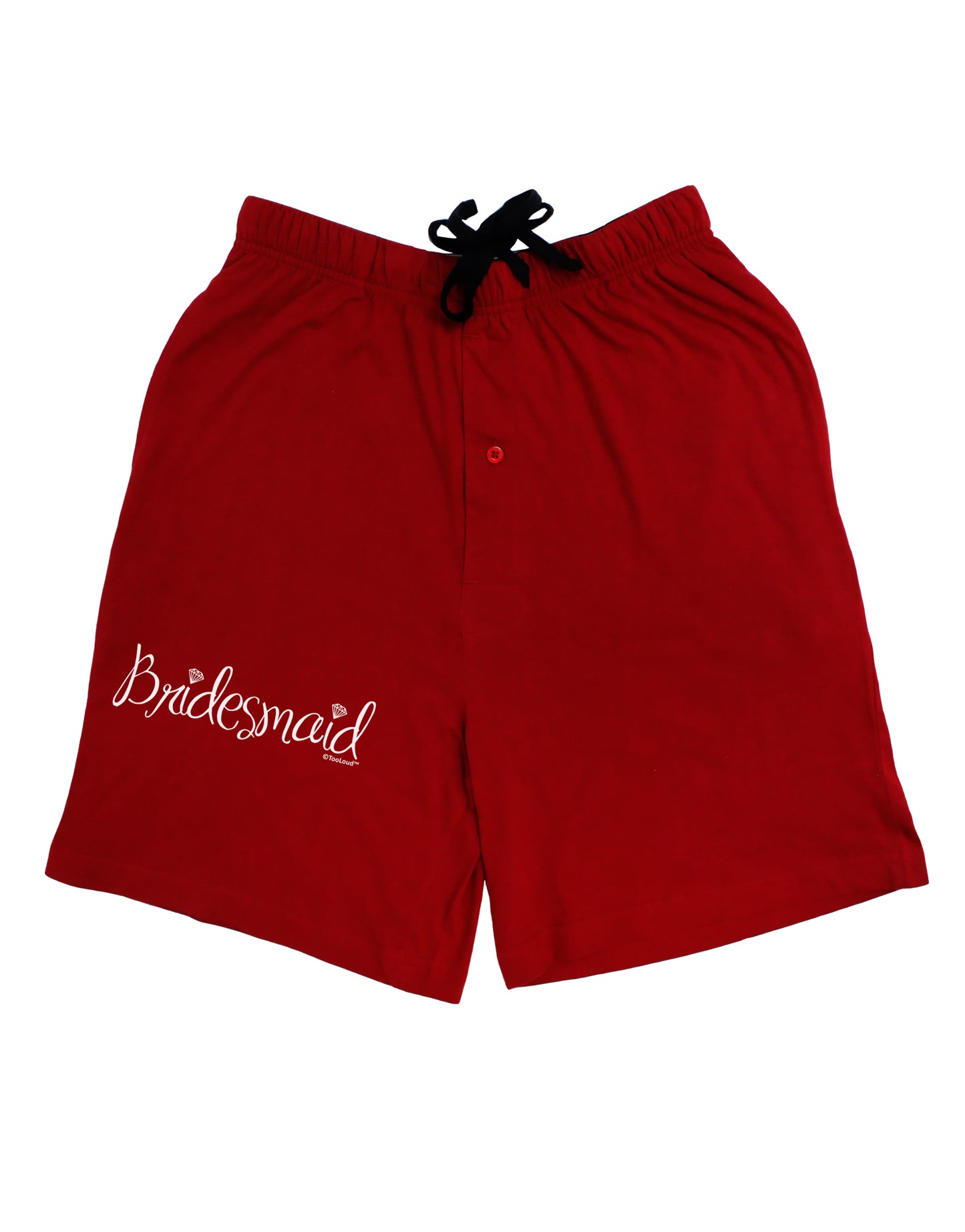 Bridesmaid Design - Diamonds Adult Lounge Shorts-Lounge Shorts-TooLoud-Red-Small-Davson Sales
