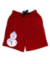 Cute Snowman With Hat and Scarf Christmas Adult Lounge Shorts - Red or Black-Lounge Shorts-TooLoud-Red-Small-Davson Sales