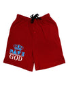 Rave God Relaxed Adult Lounge Shorts-Lounge Shorts-TooLoud-Red-Small-Davson Sales