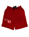 Please Don't Break My Heart Code Adult Lounge Shorts-Lounge Shorts-TooLoud-Red-Small-Davson Sales