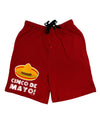 Sombrero Design - Cinco de Mayo Adult Lounge Shorts - Red or Black by TooLoud-Lounge Shorts-TooLoud-Black-Small-Davson Sales