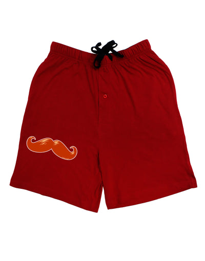 Big Redhead Mustache Adult Lounge Shorts - Red or Black-Lounge Shorts-TooLoud-Red-Small-Davson Sales