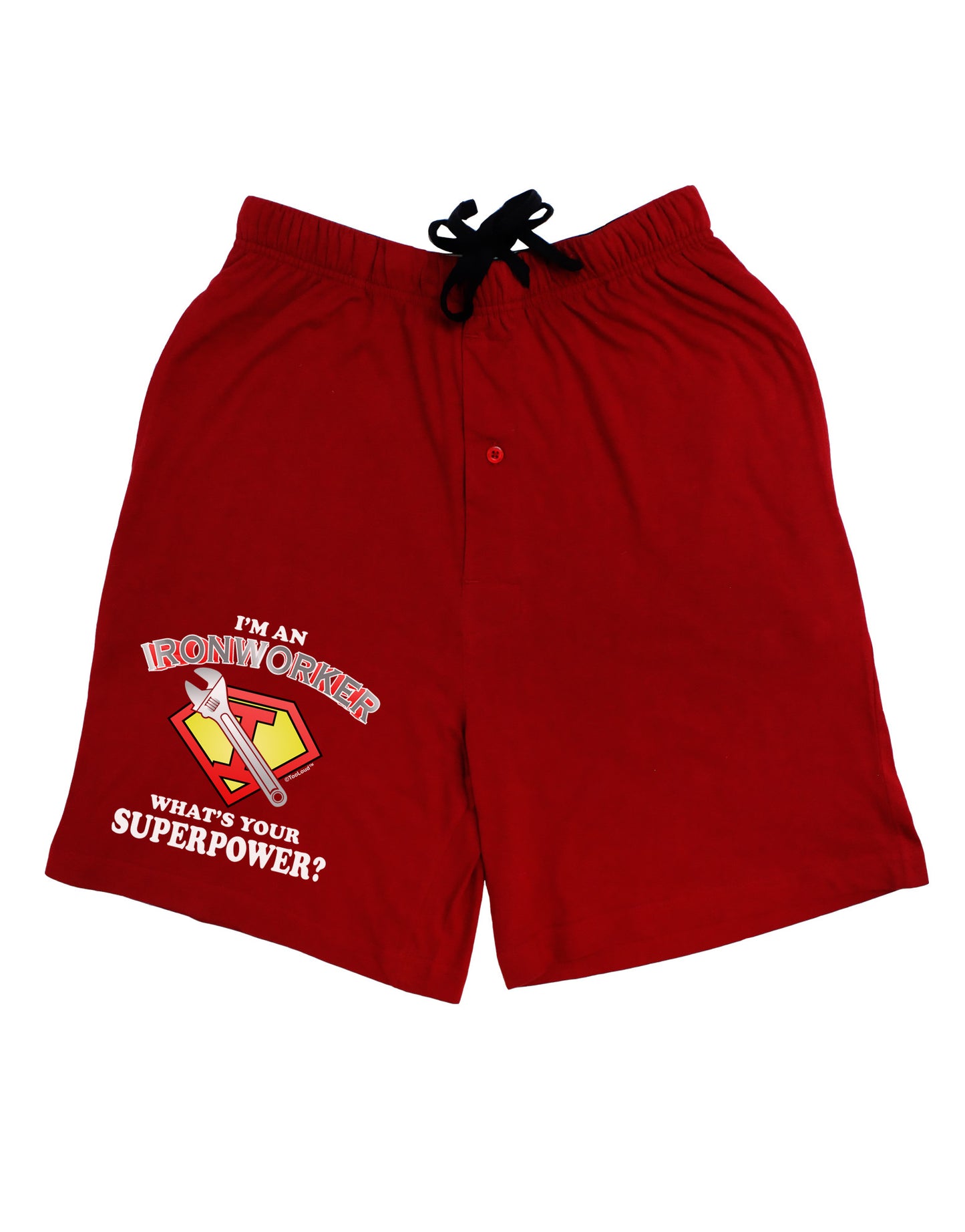 Ironworker - Superpower Adult Lounge Shorts-Lounge Shorts-TooLoud-Red-Small-Davson Sales