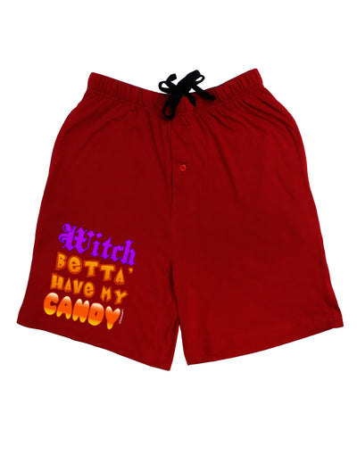 TooLoud Witch Betta Have My Candy Color Adult Lounge Shorts-Lounge Shorts-TooLoud-Red-Small-Davson Sales