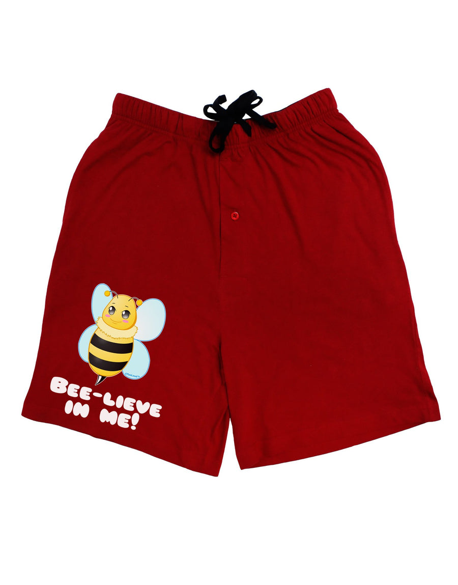Bee-lieve In Me Adult Lounge Shorts-Lounge Shorts-TooLoud-Red-2XL-Davson Sales