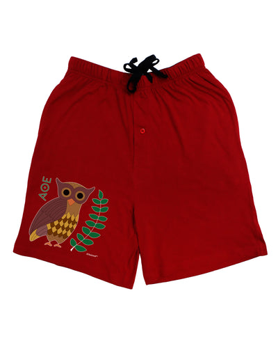 Owl of Athena Adult Lounge Shorts - Red or Black by TooLoud-Lounge Shorts-TooLoud-Black-Small-Davson Sales