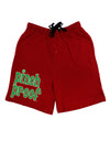 Pinch Proof - St. Patrick's Day Adult Lounge Shorts - Red or Black by TooLoud-Lounge Shorts-TooLoud-Black-Small-Davson Sales