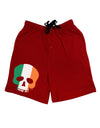 Skull Flag Ireland Adult Lounge Shorts-Lounge Shorts-TooLoud-Red-Small-Davson Sales