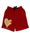 TooLoud I gave you a Pizza my Heart Dark Adult Lounge Shorts-Lounge Shorts-TooLoud-Red-Small-Davson Sales