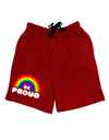 Rainbow - Be Proud Gay Pride Adult Lounge Shorts - Red or Black by TooLoud-Lounge Shorts-TooLoud-Black-Small-Davson Sales