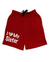 I Heart My Sister - Autism Awareness Adult Lounge Shorts by TooLoud-Lounge Shorts-TooLoud-Black-Small-Davson Sales