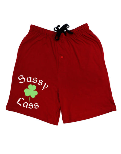 Sassy Lass St Patricks Day Adult Lounge Shorts-Lounge Shorts-TooLoud-Red-Small-Davson Sales