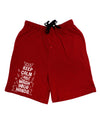 Keep Calm and Wash Your Hands Dark Adult Lounge Shorts Red- 2XL Toolou