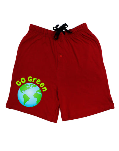 Go Green - Planet Earth Adult Lounge Shorts by TooLoud-Lounge Shorts-TooLoud-Red-Small-Davson Sales