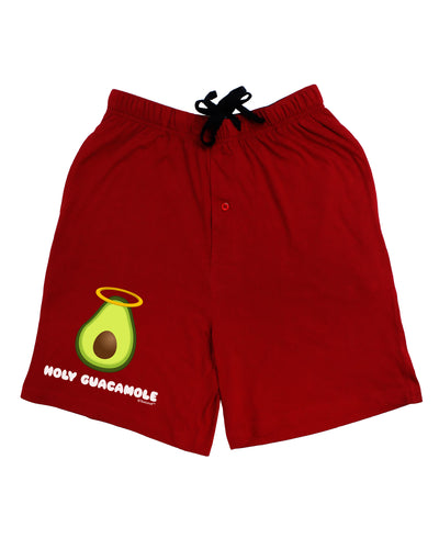 Holy Guacamole Design Adult Lounge Shorts - Red or Black by TooLoud-Lounge Shorts-TooLoud-Black-Small-Davson Sales