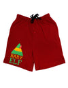 Matching Christmas Design - Elf Family - Baby Elf Adult Lounge Shorts - Red or Black by TooLoud-Lounge Shorts-TooLoud-Black-Small-Davson Sales