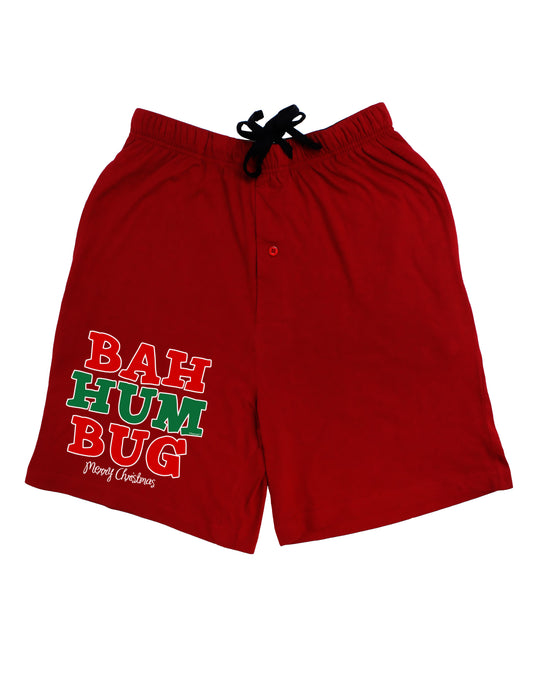 Bah Humbug Merry Christmas Adult Lounge Shorts - Red or Black-Lounge Shorts-TooLoud-Red-Small-Davson Sales