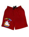 Masc 4 Masc Pranciful Unicorn Adult Lounge Shorts-Lounge Shorts-TooLoud-Red-Small-Davson Sales