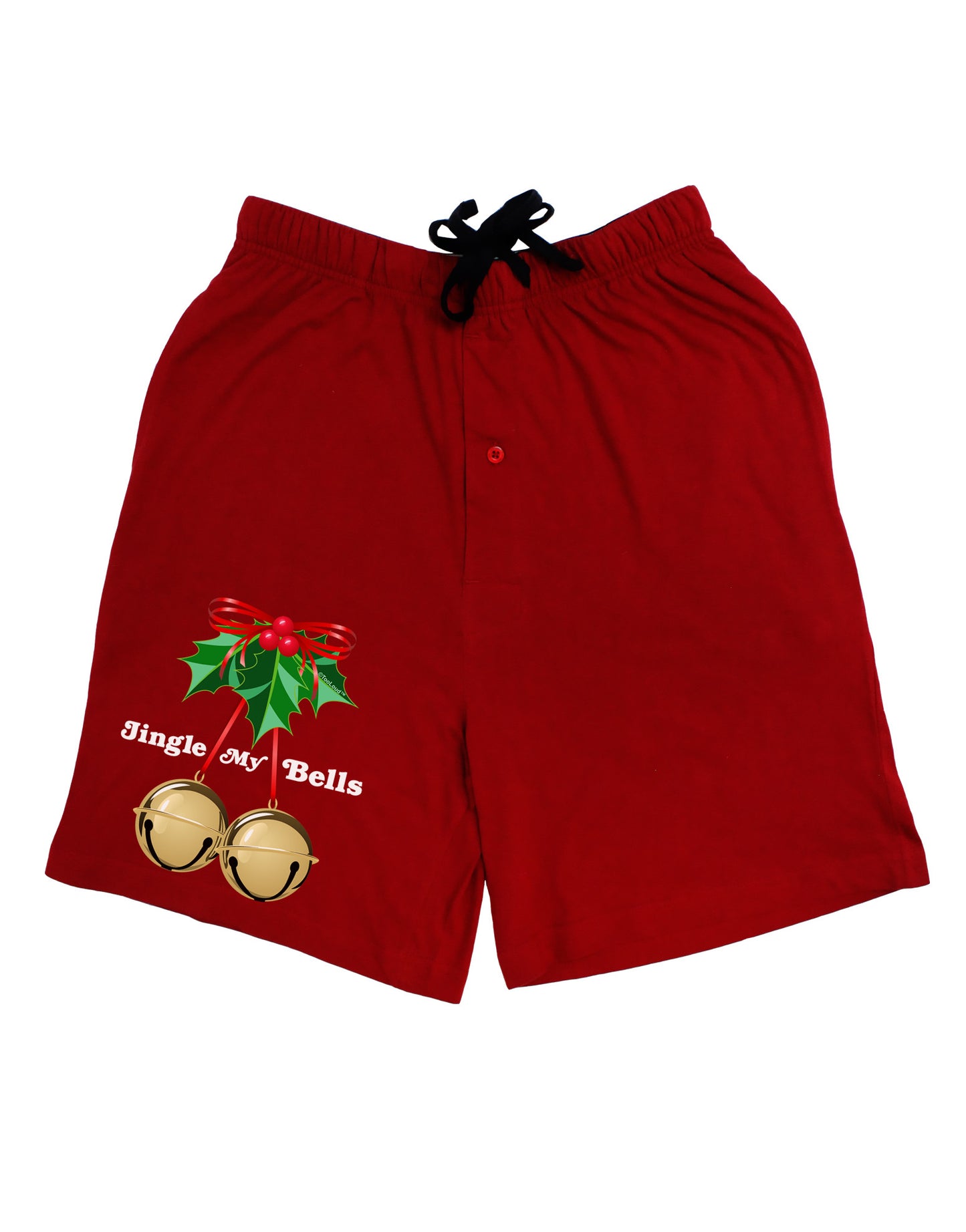 Jingle My Bells Adult Lounge Shorts-Lounge Shorts-TooLoud-Red-Small-Davson Sales