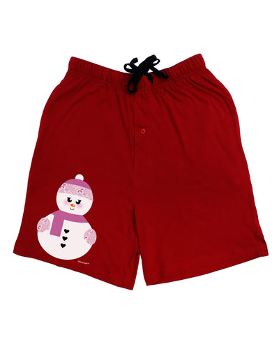 Cute Girl Snowman - Christmas Adult Lounge Shorts - Red or Black by TooLoud-Lounge Shorts-TooLoud-Black-Small-Davson Sales