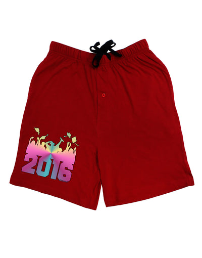 Current Year Graduation Color Adult Lounge Shorts-Lounge Shorts-TooLoud-Red-Small-Davson Sales
