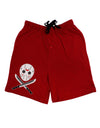Scary Mask With Machete - Halloween Adult Lounge Shorts - Red or Black-Lounge Shorts-TooLoud-Davson Sales