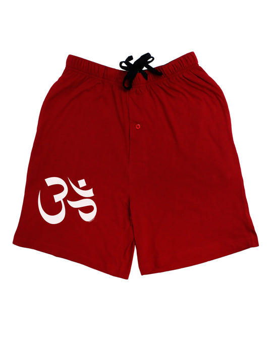 Om Symbol Adult Lounge Shorts-Lounge Shorts-TooLoud-Red-Small-Davson Sales