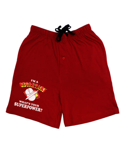 Secretary - Superpower Adult Lounge Shorts-Lounge Shorts-TooLoud-Red-Small-Davson Sales