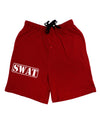 SWAT Team Logo - Text #2 Adult Lounge Shorts - Red or Black by TooLoud-Lounge Shorts-TooLoud-Black-Small-Davson Sales