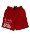 I'm not Shy I'm Just Social Distancing Dark Adult Lounge Shorts-Lounge Shorts-TooLoud-Red-Small-Davson Sales