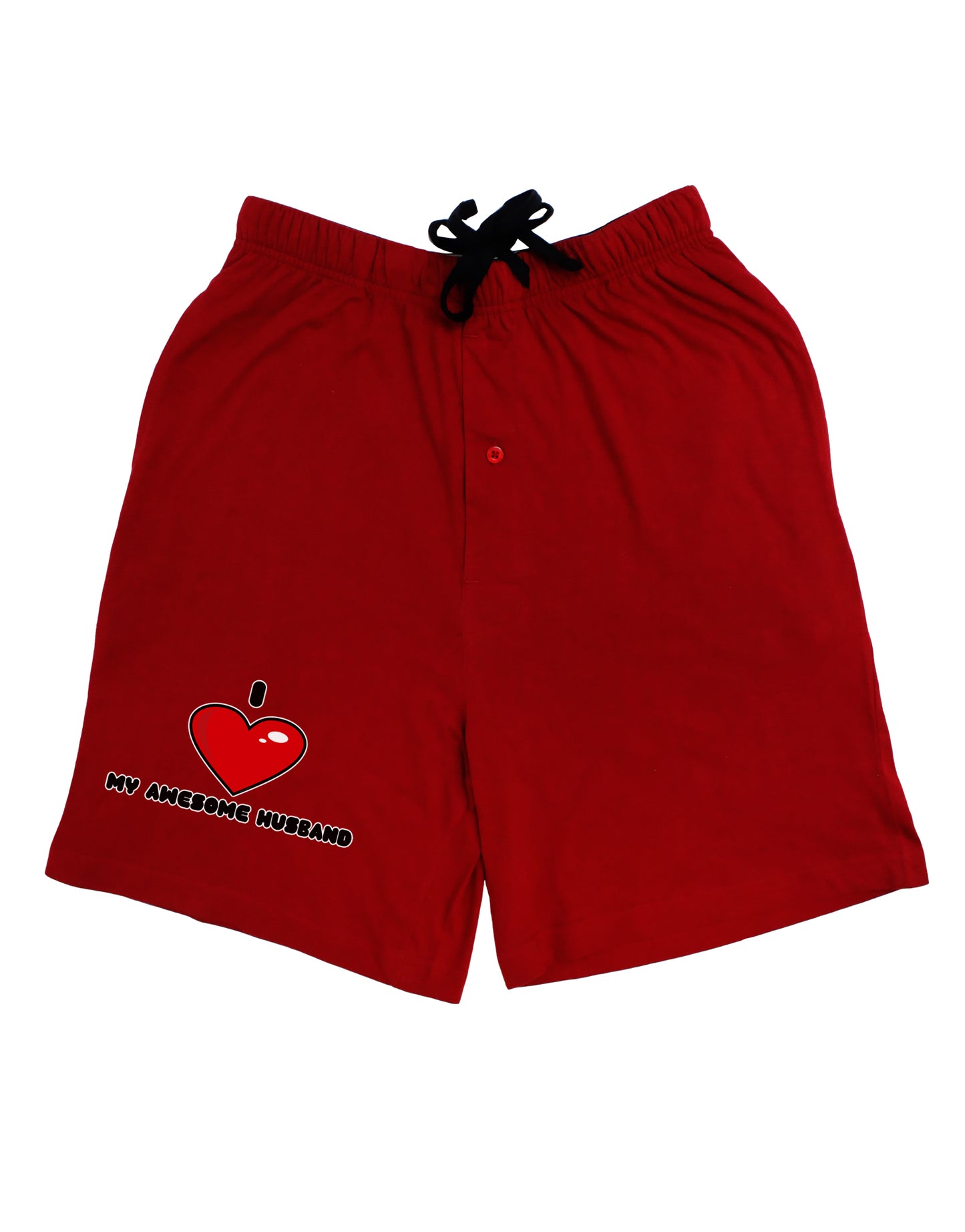 I Heart My Awesome Husband Adult Lounge Shorts by TooLoud-Lounge Shorts-TooLoud-Red-Small-Davson Sales