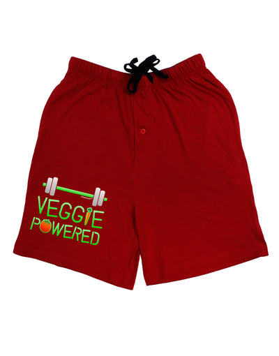 TooLoud Veggie Powered Adult Lounge Shorts-Lounge Shorts-TooLoud-Red-Small-Davson Sales